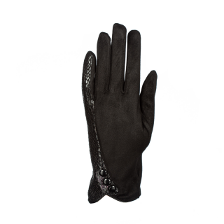 Дамски ръкавици, Дамски ръкавици Pina черен цвят - Kalapod.bg